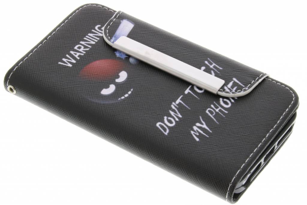 Image of Warning design TPU Wallet Case voor de iPhone 5 / 5s / SE