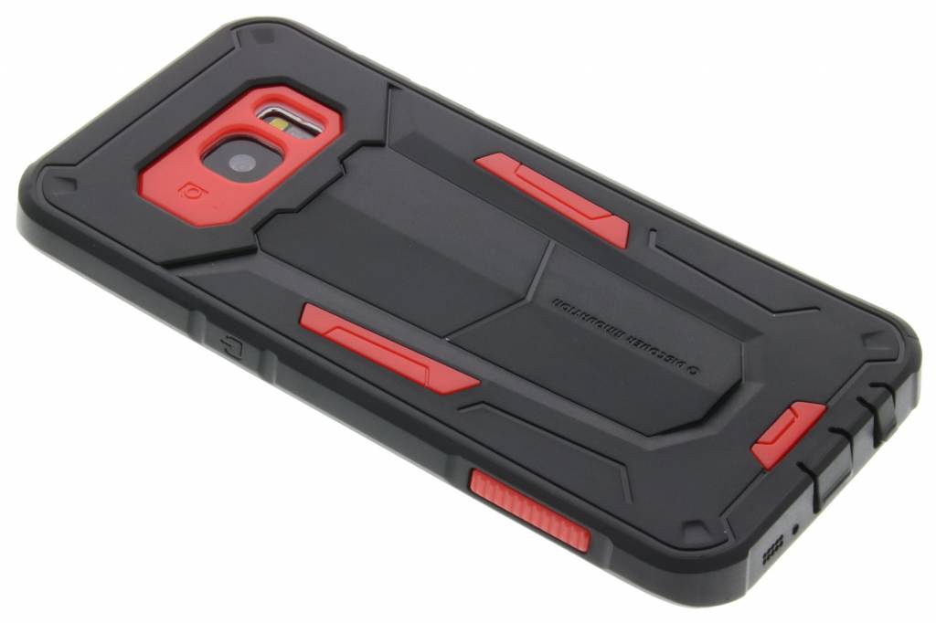 Image of Defender Case voor de Samsung Galaxy S7 Edge - Zwart / rood