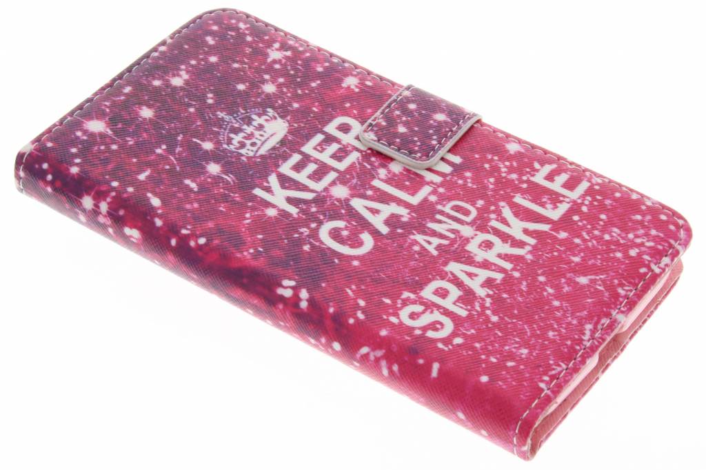 Image of Keep calm design TPU booktype hoes voor de Motorola Moto G4 (Plus)