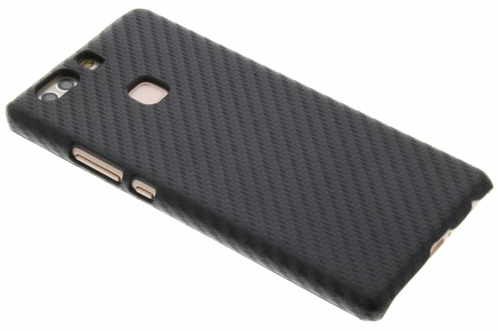 Image of Zwart carbon look hardcase hoesje voor de Huawei P9 Plus