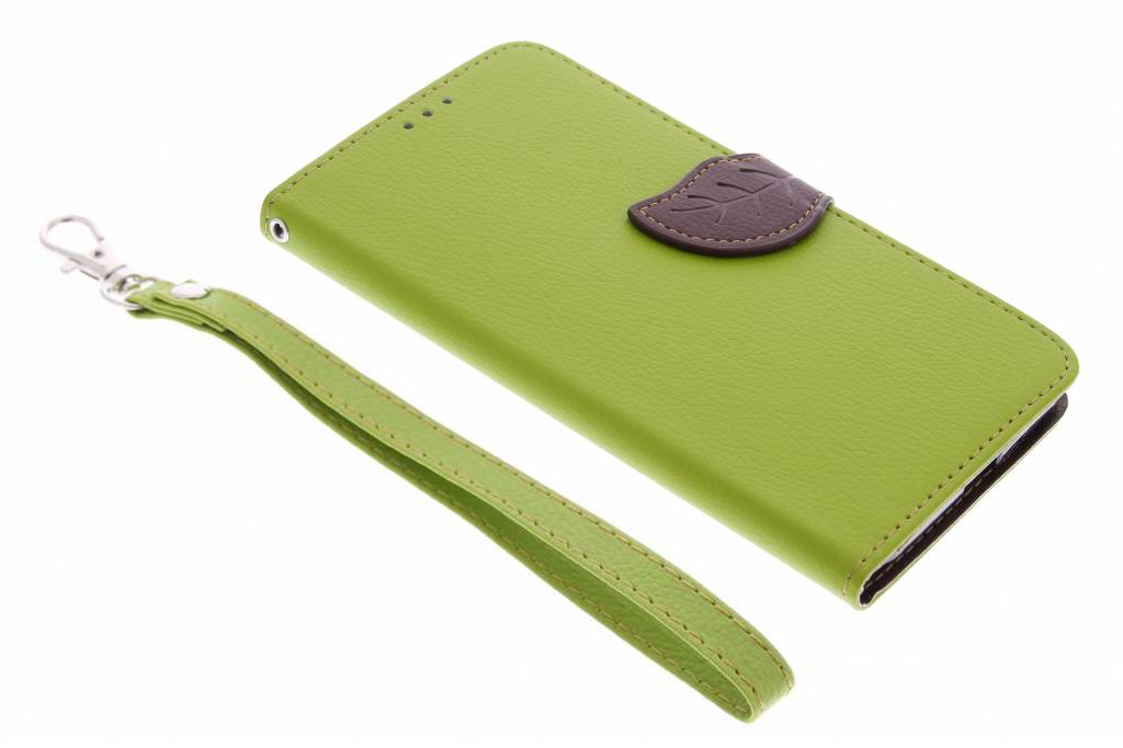 Image of Groene blad design booktype hoes voor de Huawei Nexus 6P