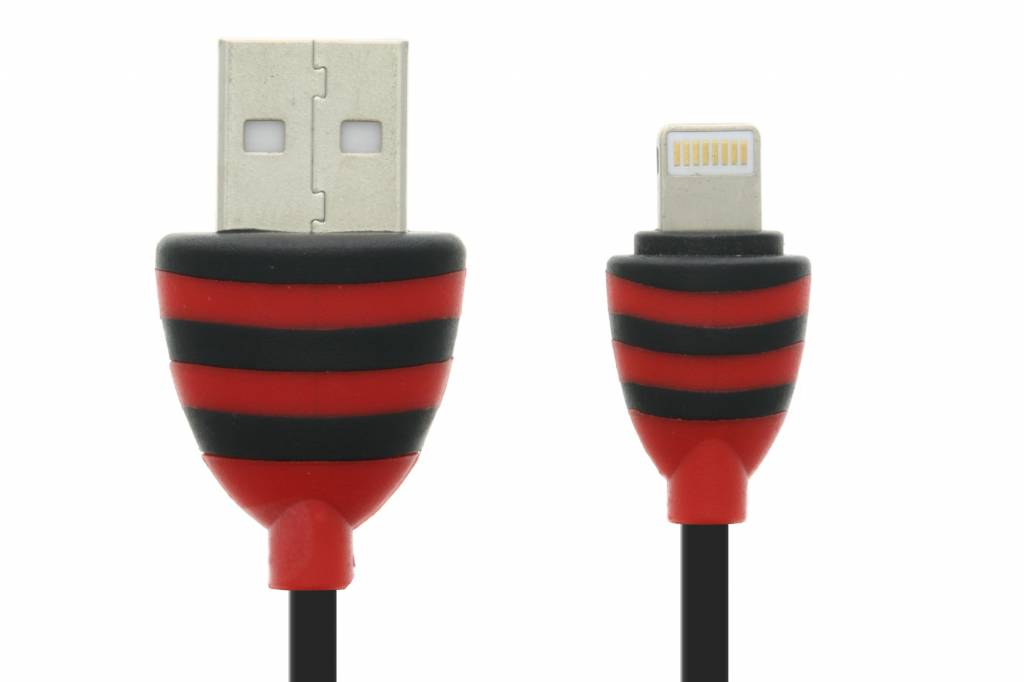 Image of Lightning naar USB-kabel 1,5 meter - Zwart / Rood