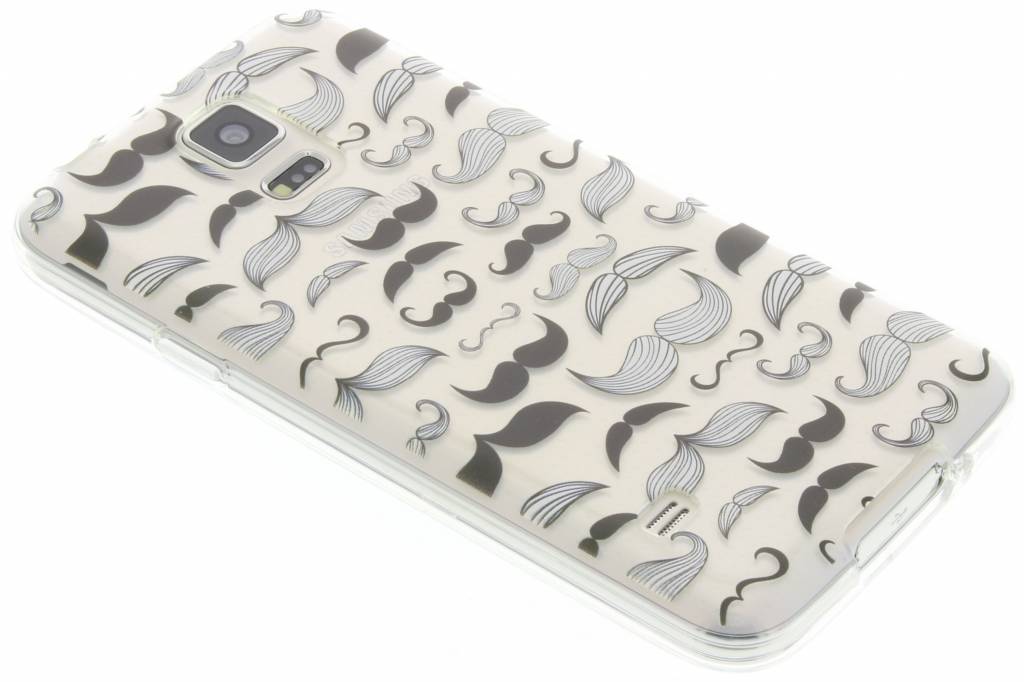 Image of Mustache design TPU siliconen hoesje voor de Samsung Galaxy S5 (Plus) / Neo