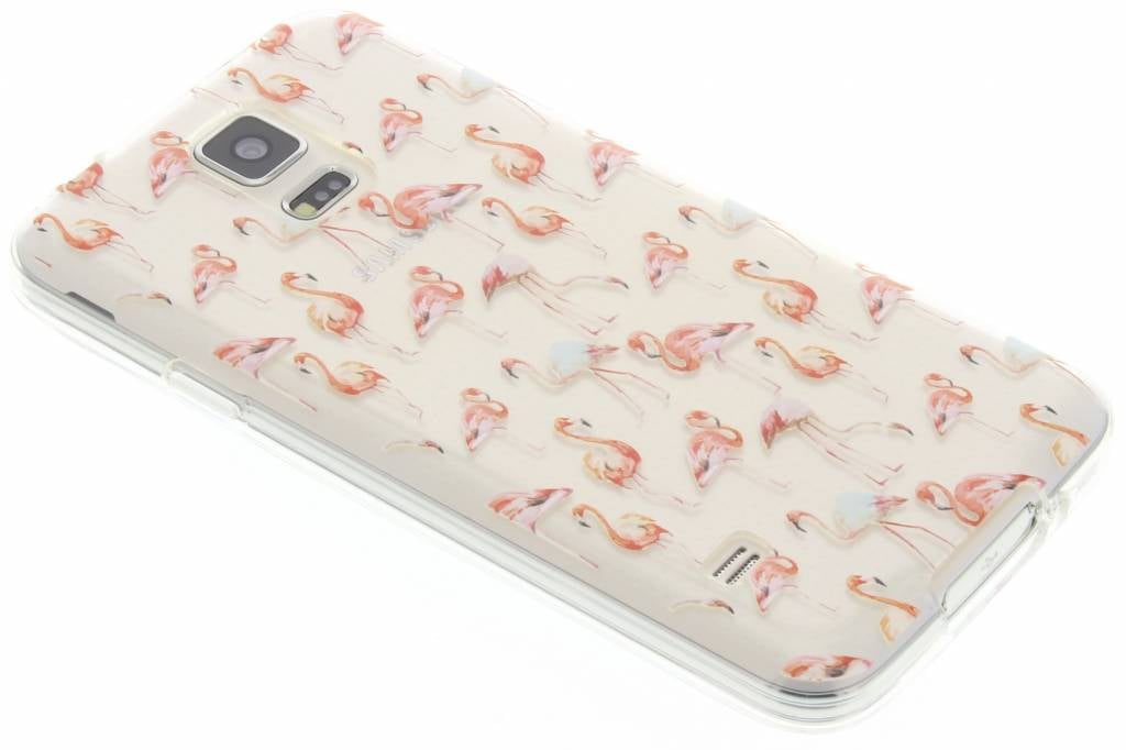 Image of Flamingo design TPU siliconen hoesje voor de Samsung Galaxy S5 (Plus) / Neo