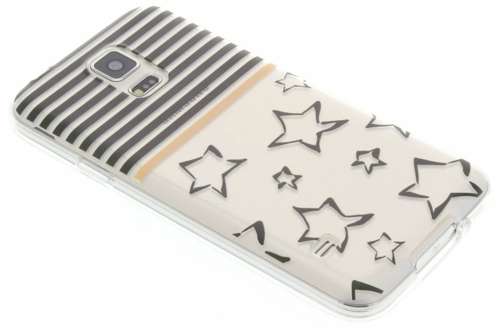 Image of Streep design TPU siliconen hoesje voor de Samsung Galaxy S5 (Plus) / Neo