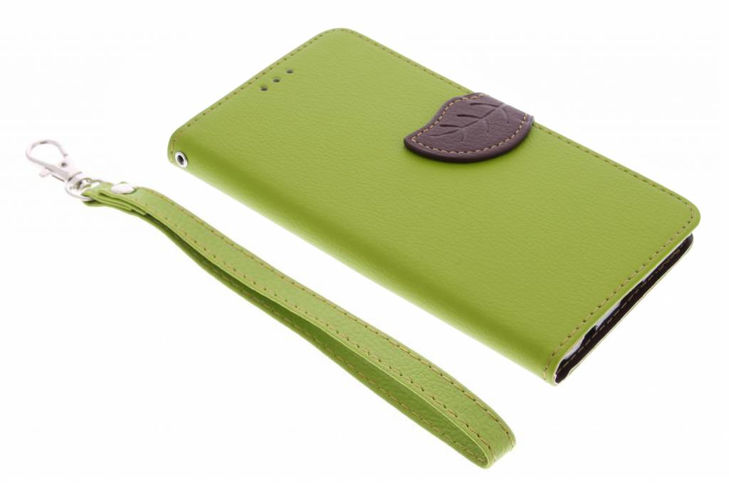 Image of Groene blad design TPU booktype hoes voor de Sony Xperia Z5 Premium