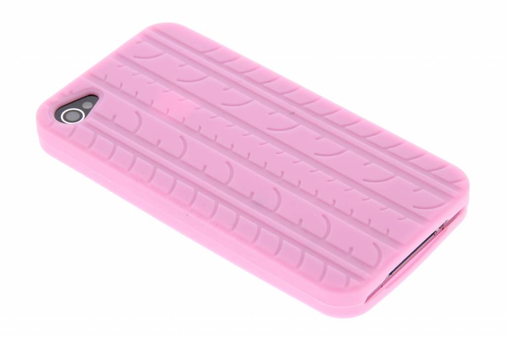 Image of Roze autoband profiel design siliconen hoesje voor de iPhone 4 / 4s