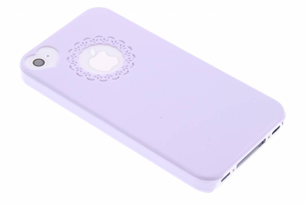 Image of Lila romantische effen hardcase met ornament voor de iPhone 4 / 4s