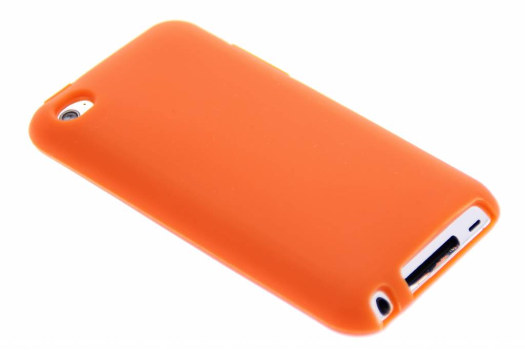 Image of Oranje effen siliconen hoesje voor iPod Touch 4g