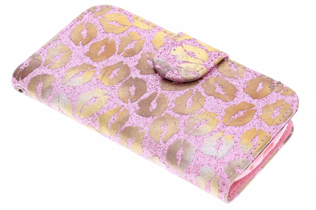 Image of Roze glitter kus TPU booktype hoes voor de Samsung Galaxy S3 Mini