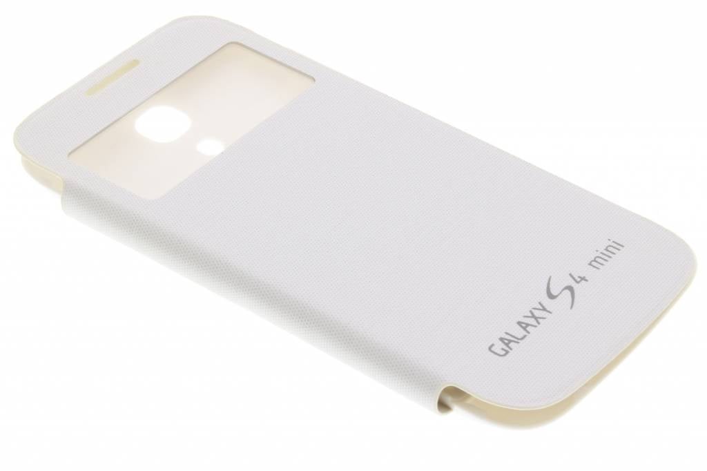 Image of Witte matte flipcover met venster voor de Samsung Galaxy S4 Mini i9190