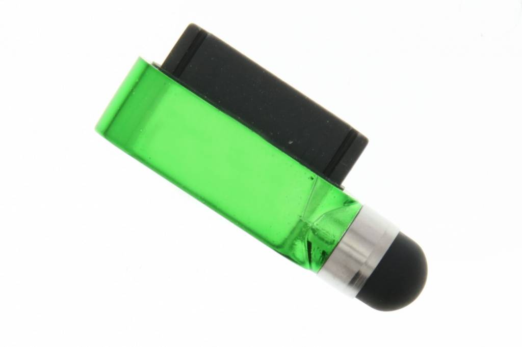 Image of Groene compacte stylus en anti stof plug voor de apple datapoort