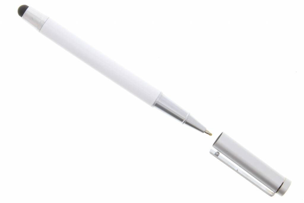 Image of Luxe aluminium stylus pen met balpen - Wit