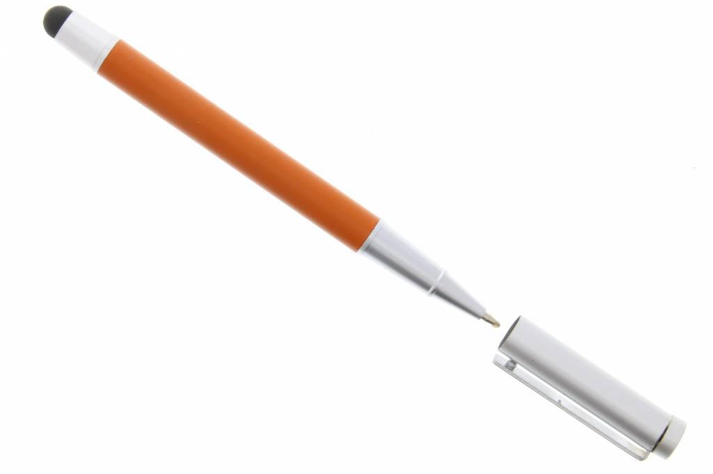 Image of Luxe aluminium stylus pen met balpen - Oranje