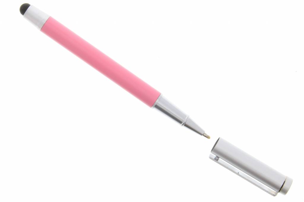 Image of Luxe aluminium stylus pen met balpen - Roze