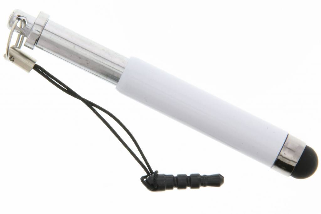 Image of Mini effen telescopische touchscreen stylus - Wit