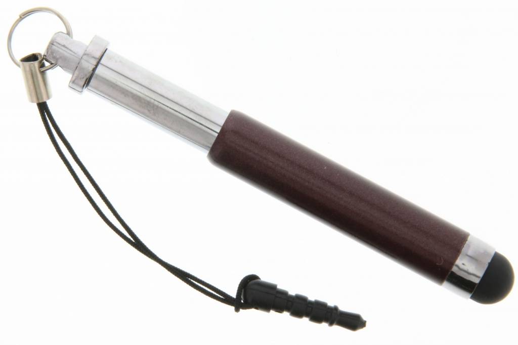 Image of Mini effen telescopische touchscreen stylus - Bruin