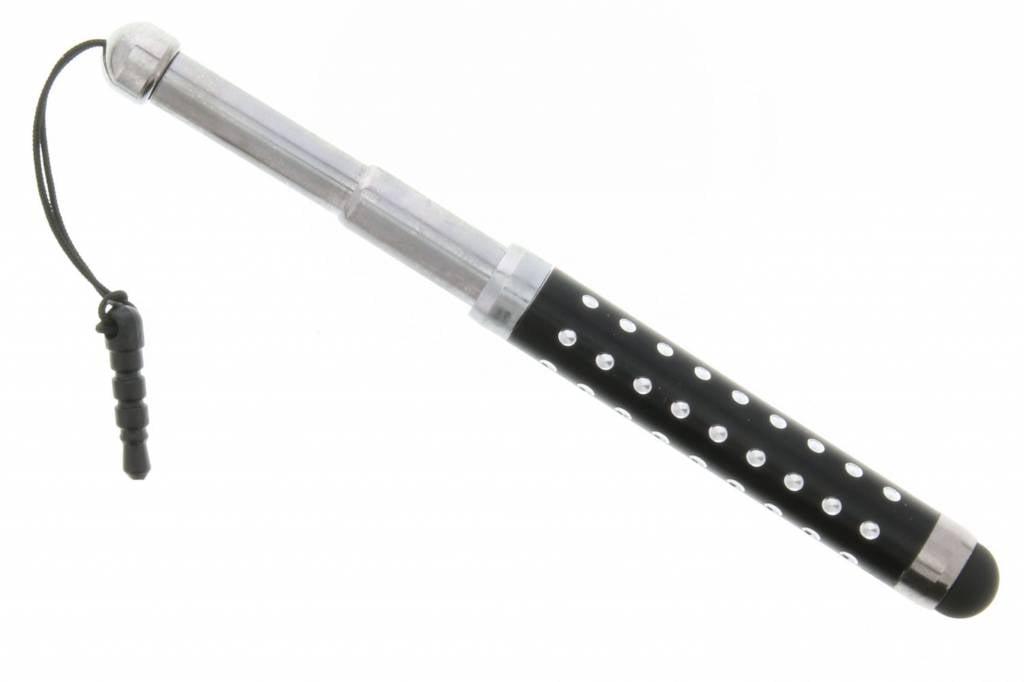 Image of Mini telescopische touchscreen stylus met glitters - Zwart