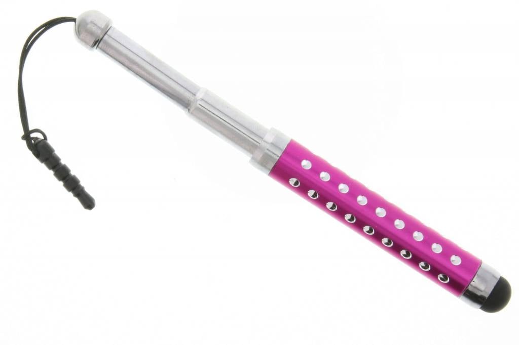 Image of Mini telescopische touchscreen stylus met glitters - Fuchsia