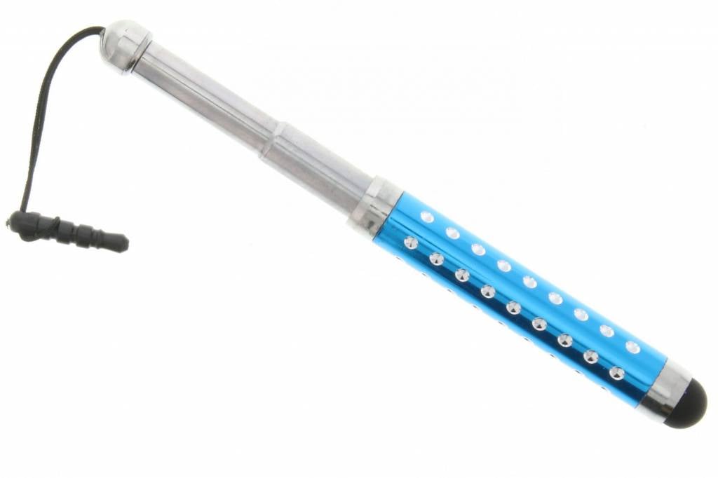 Image of Mini telescopische touchscreen stylus met glitters - Lichtblauw