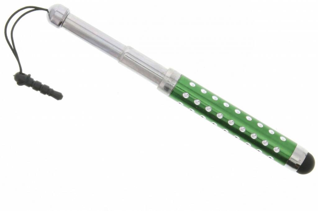 Image of Mini telescopische touchscreen stylus met glitters - Groen