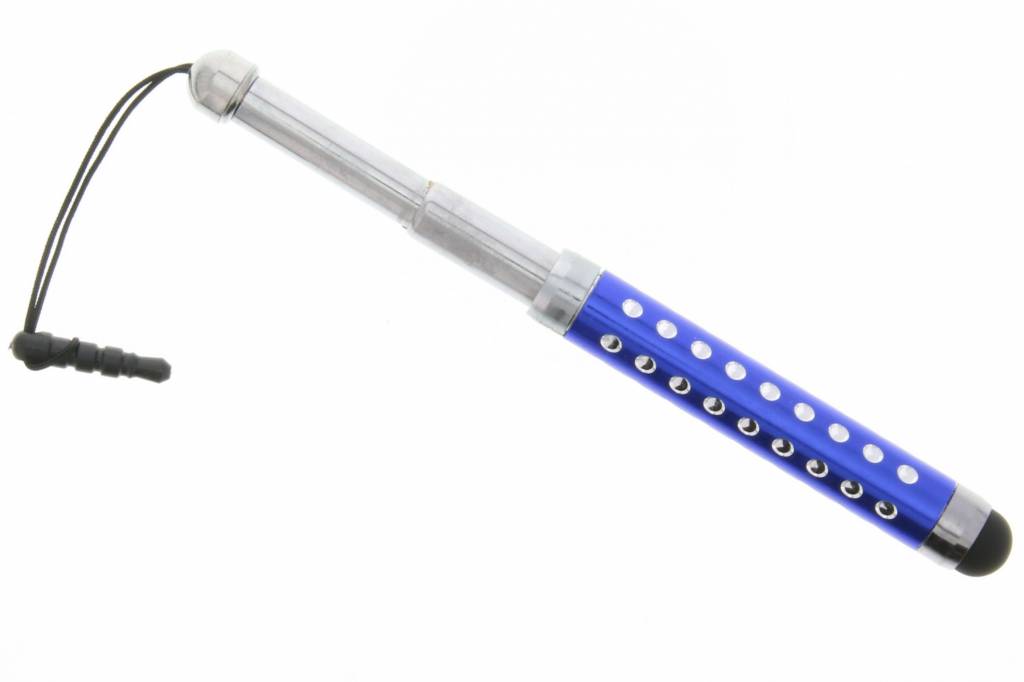 Image of Mini telescopische touchscreen stylus met glitters - Donkerblauw