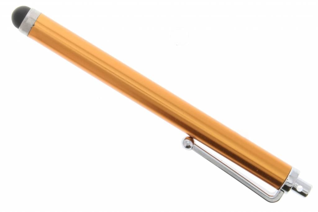 Image of Stylus touchscreen pen met clip - Oranje