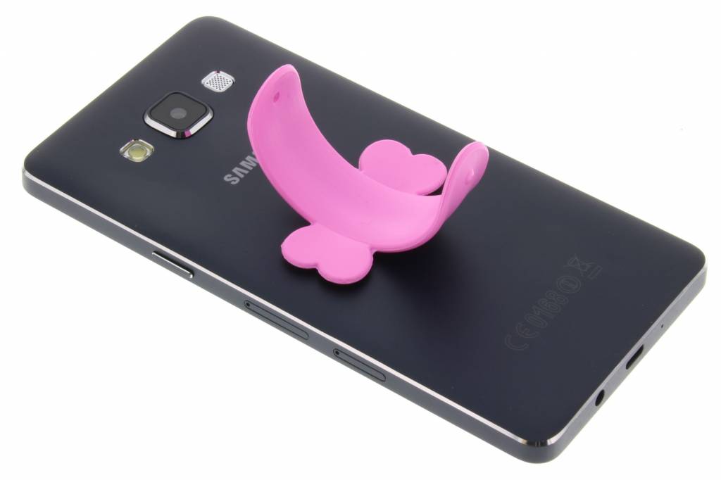 Image of Universele siliconen flip standaard voor smartphones - Roze