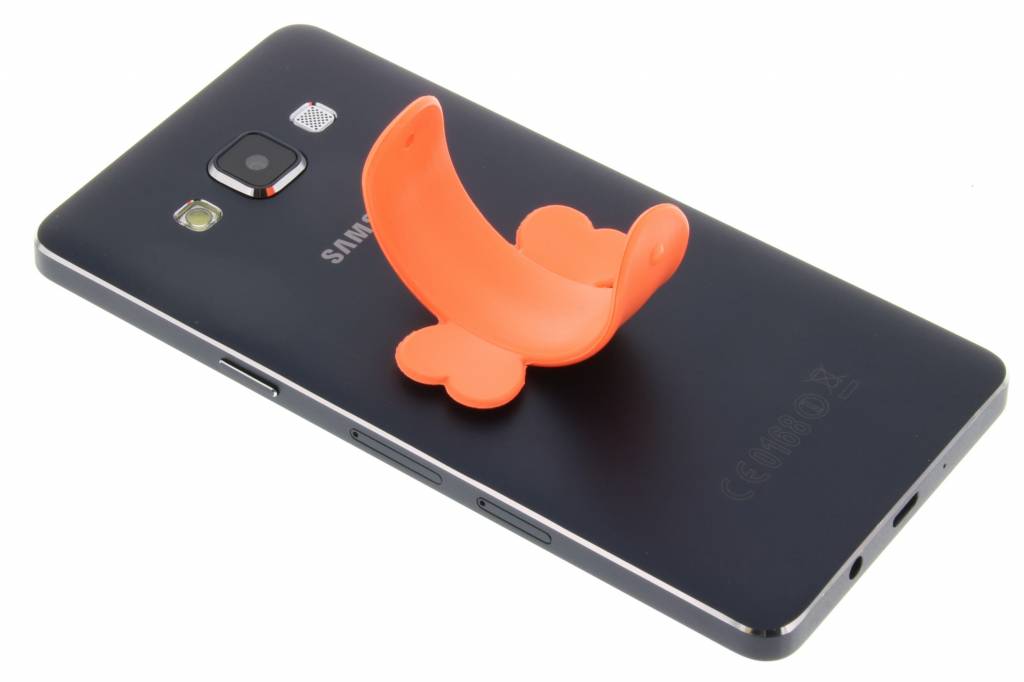 Image of Universele siliconen flip standaard voor smartphones - Oranje