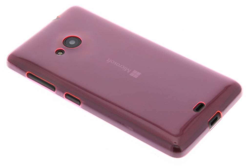 Image of Roze ultra thin transparant TPU hoesje voor de Microsoft Lumia 535