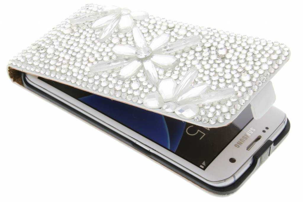 Image of Glazen strass flipcase voor de Samsung Galaxy S7 Edge