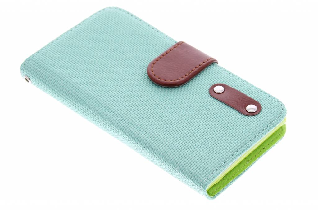 Image of Groene linnen look TPU booktype hoes voor de Huawei Ascend G6