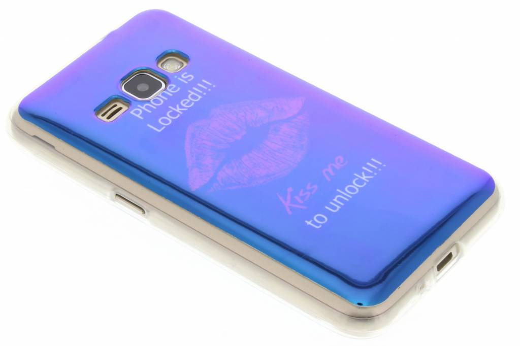 Image of Metallic Kiss design TPU hoesje voor de Samsung Galaxy J1 (2016)