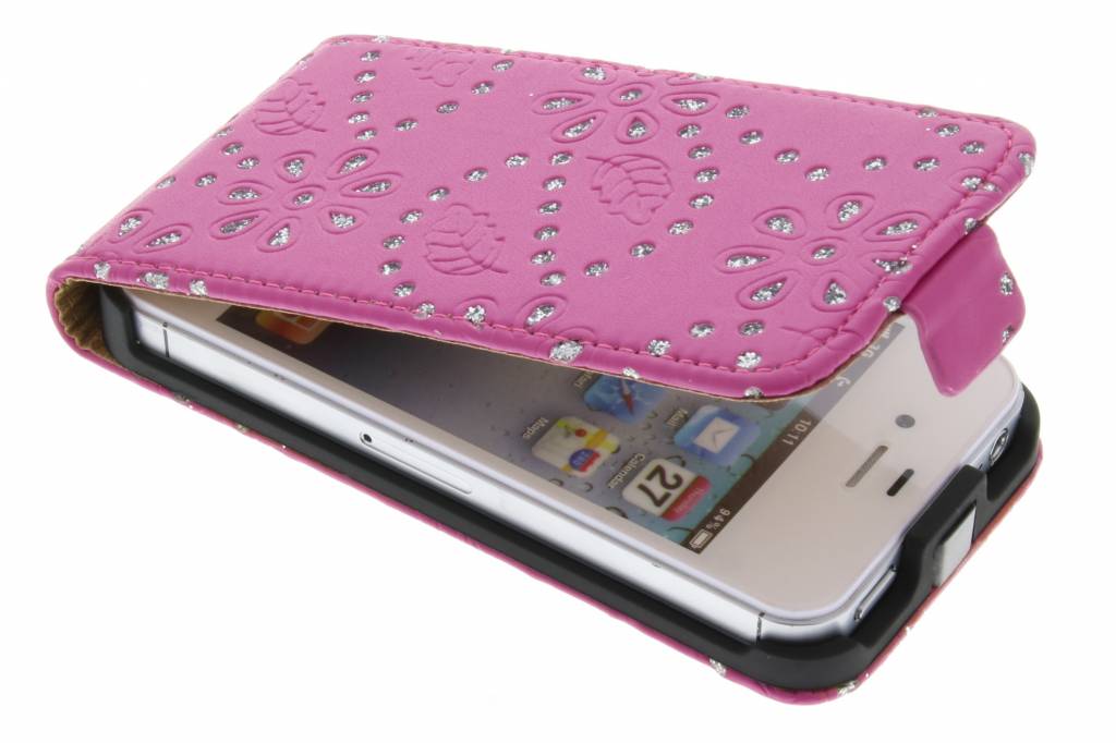 Image of Luxe bloemblad flipcase voor de iPhone 4 / 4s