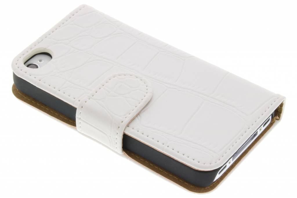 Image of Wit krokodilskin booktype hoes voor Iphone 4/ 4s