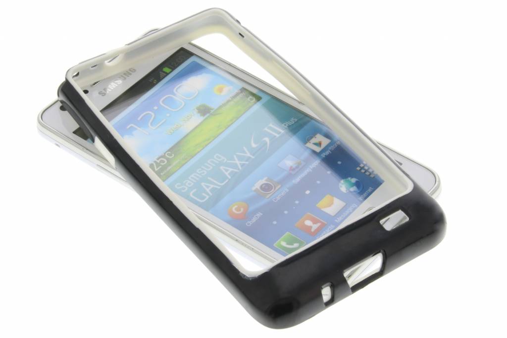 Image of Zwart/wit stevige bumper voor Samsung Galaxy S2 (Plus)