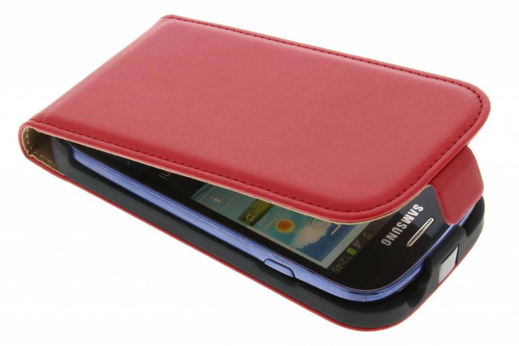 Image of Rode luxe sterke flipcase voor Samsung Galaxy S3 Mini