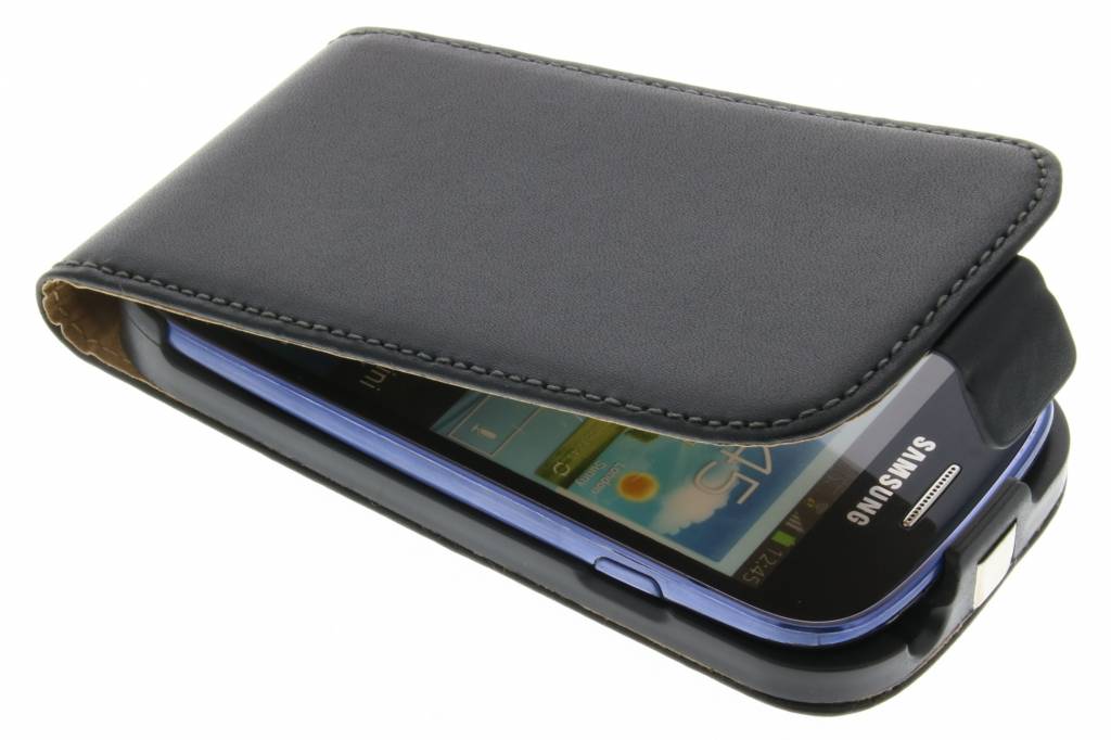 Image of Zwart luxe sterke flipcase voor Samsung Galaxy S3 Mini