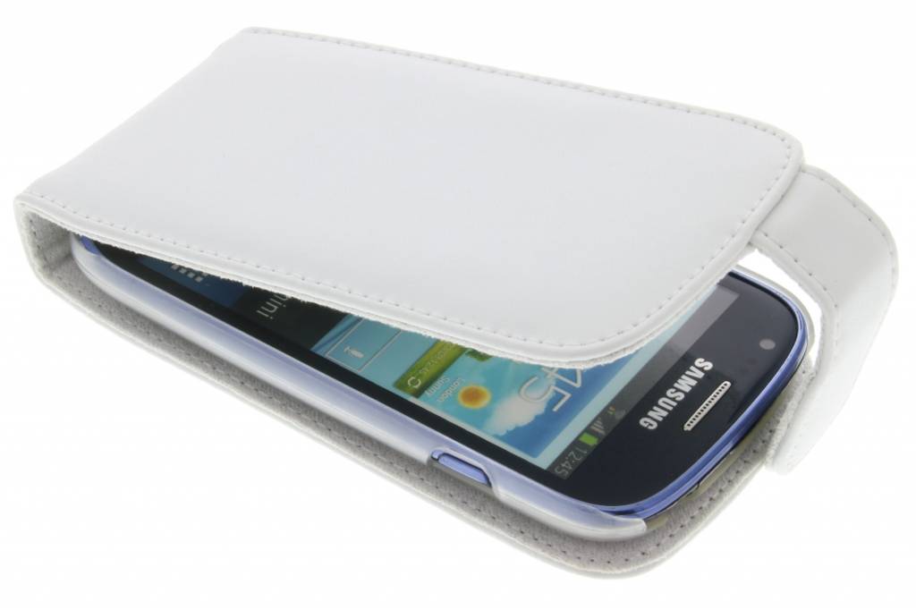 Image of Witte stijlvolle flipcase voor Samsung Galaxy S3 Mini