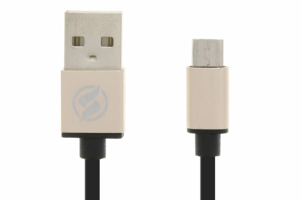 Image of Micro-USB naar USB-kabel 1 meter - Zwart / Goud