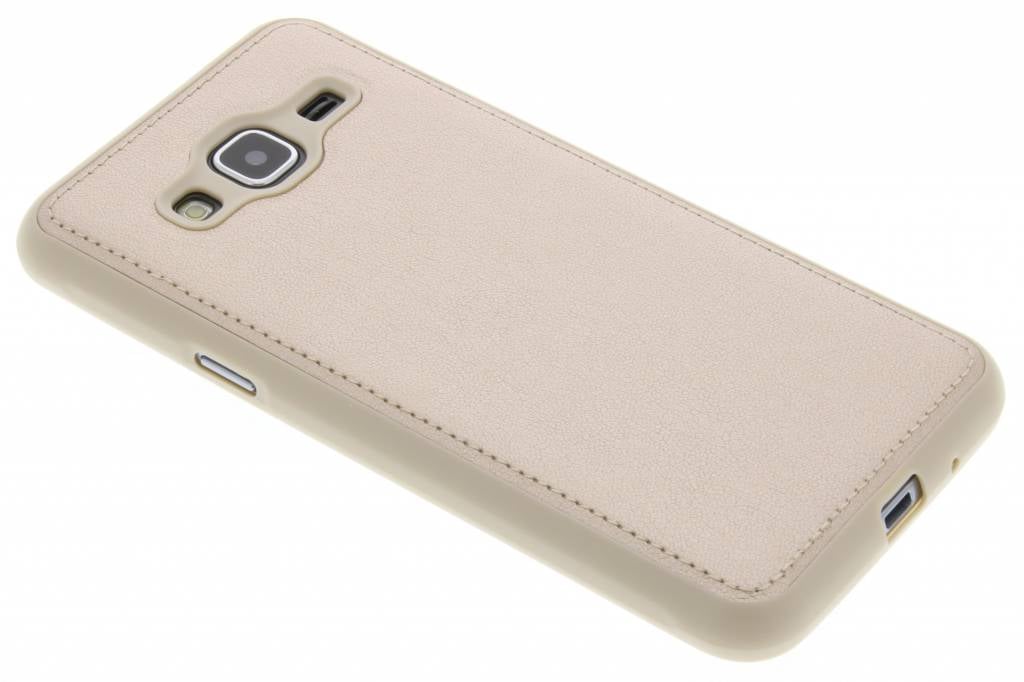 Image of Gouden metallic lederen TPU case voor de Samsung Galaxy J3 / J3 (2016)