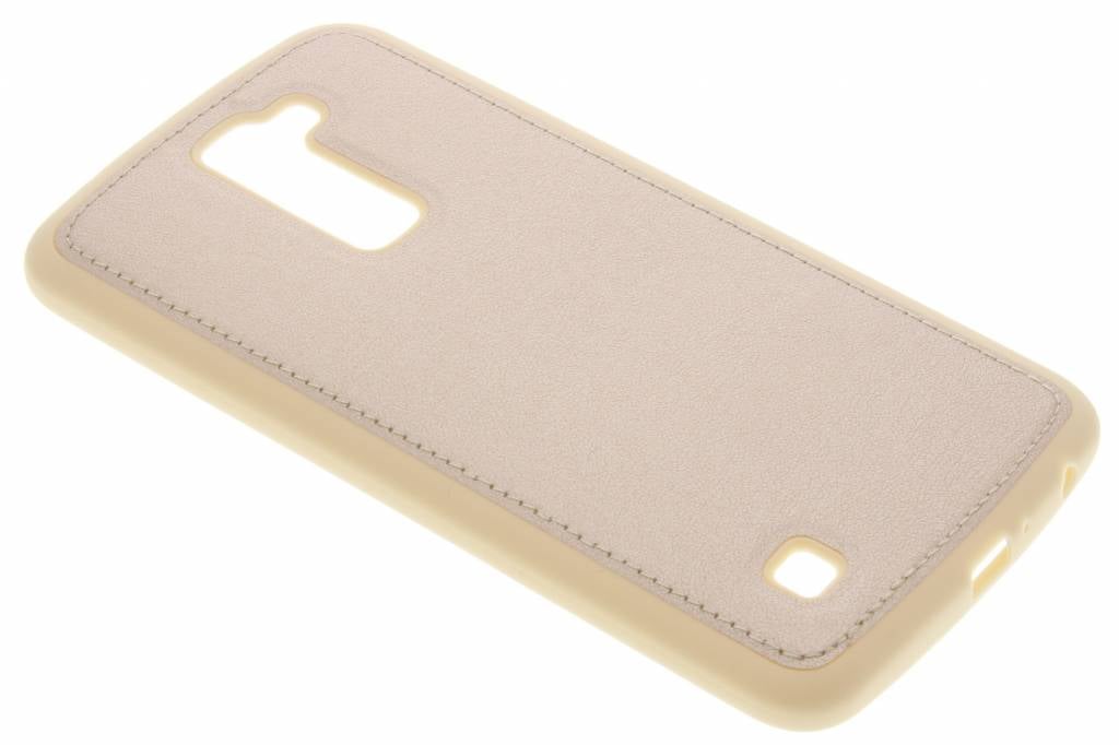 Image of Gouden metallic lederen TPU case voor de LG K10