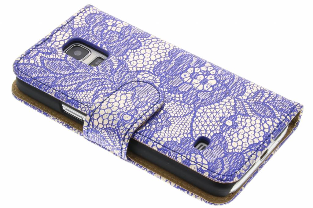 Image of Blauwe glamour design booktype hoes voor de Samsung Galaxy S5 Mini