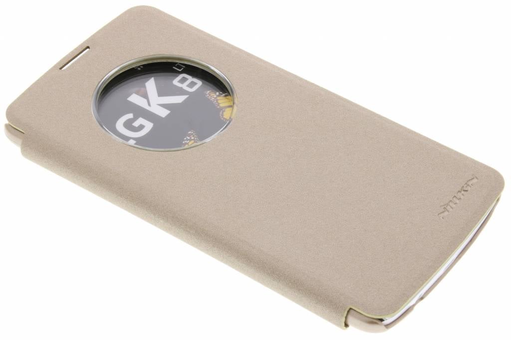 Image of Sparkle slim booktype hoes voor de LG K8 - Goud