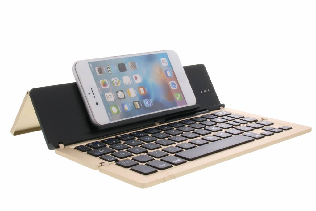 Image of Foldable Bluetooth Keyboard voor smartphone en tablets - Goud