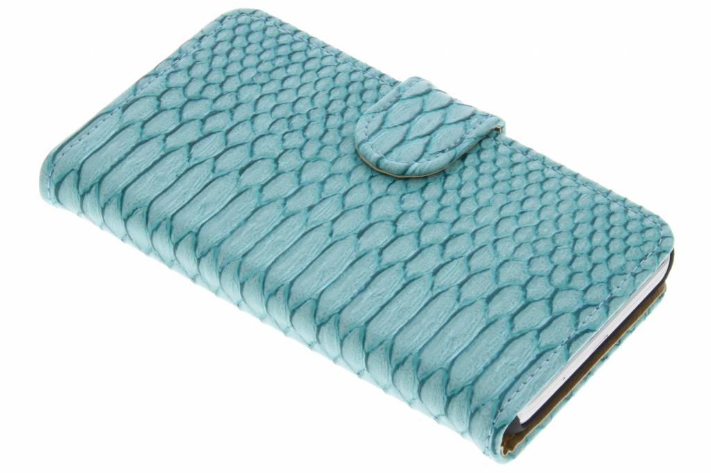 Image of Turquoise slangen booktype hoes voor de Samsung Galaxy Core 2