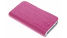 Fuchsia glanzend krokodil booktype hoes iPhone 4 / 4s Fuchsia glanzend krokodil booktype hoes iPhone 4 / 4s