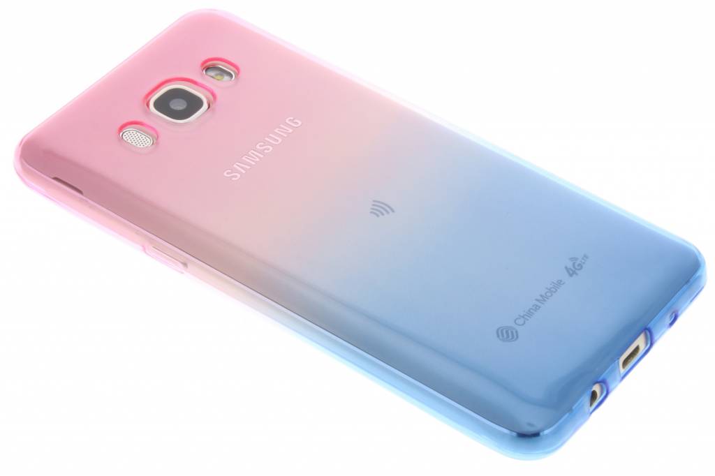 Image of Roze / Blauw tweekleurig TPU siliconen hoesje voor de Samsung Galaxy J5 (2016)