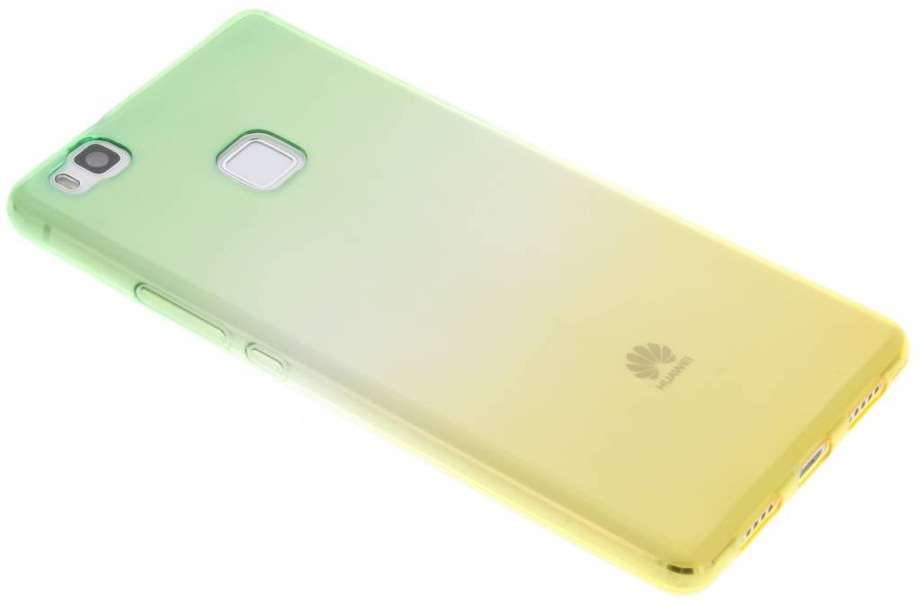 Image of Groen/geel tweekleurig TPU siliconen hoesje voor de Huawei P9 Lite