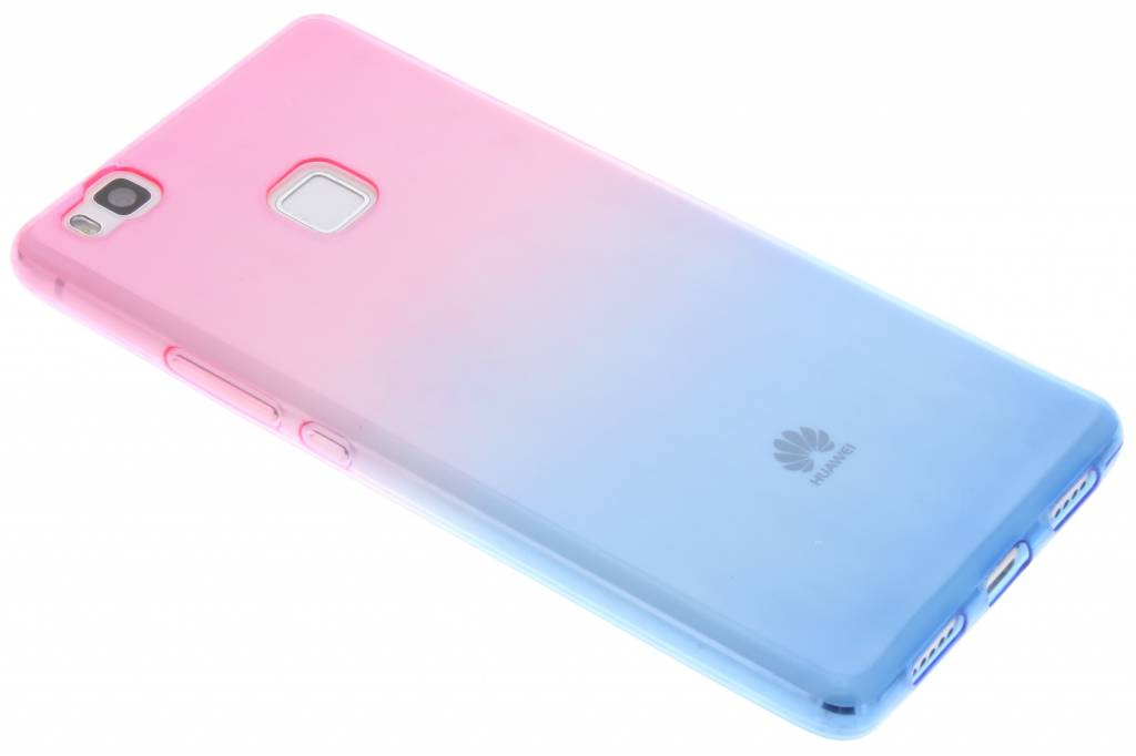 Image of Roze/blauw tweekleurig TPU siliconen hoesje voor de Huawei P9 Lite